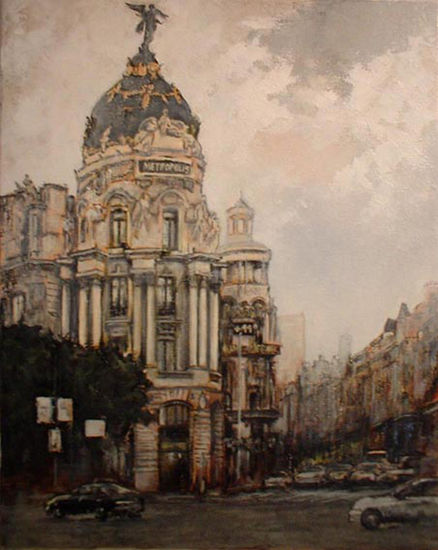 Gran Via-Madrid  Oil Canvas Landscaping