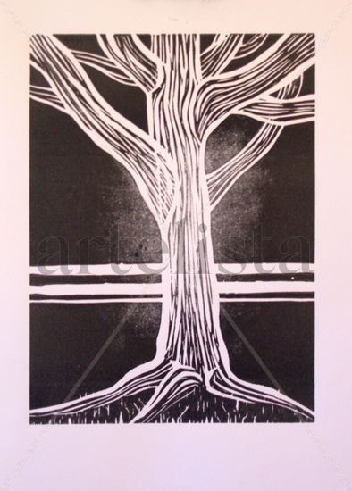 Arbol Woodcut