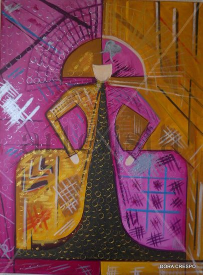 MENINA I Acrylic Canvas Figure Painting