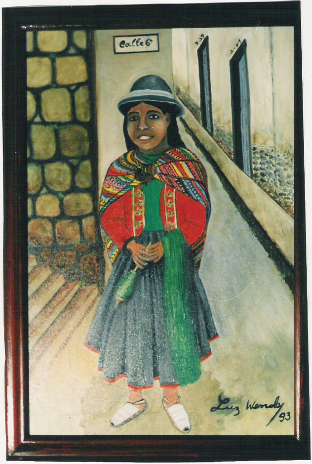 "LA INDIA HILANDO EN LA CALLE 6a."