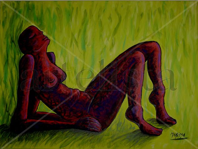 Relax Acrylic Canvas Figure Painting