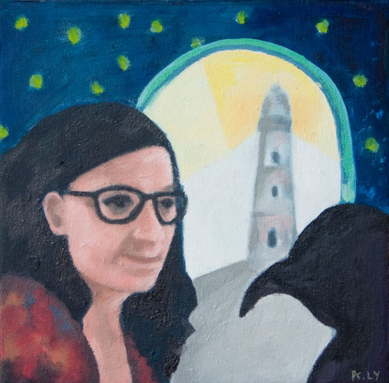 The lighthouse keeper 2 Oil Textile Portrait