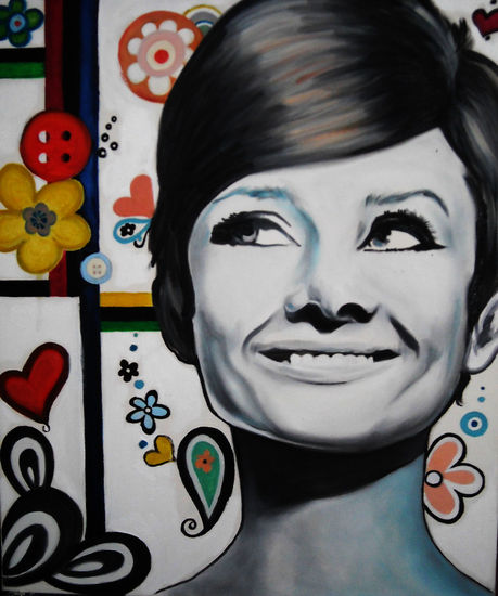 audrey Oil Canvas Portrait