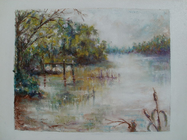 SIESTA EN EL RIO Oil Canvas Landscaping