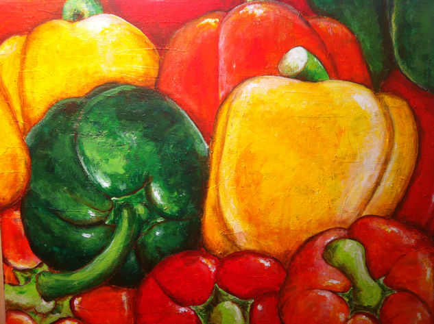 Pimentones Acrylic Canvas Still Life Paintings