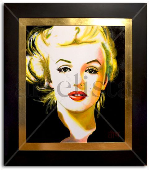 Blond Glamour Oil Canvas Portrait