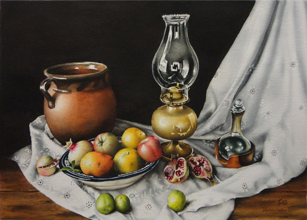 De la casa de la Abuela Watercolour Panel Still Life Paintings