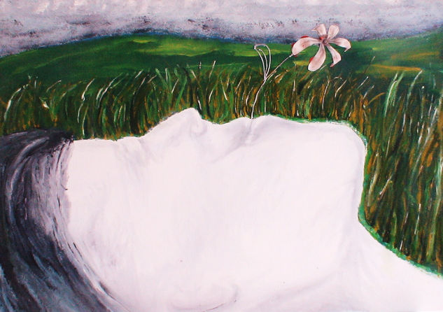 Detalle de una siesta en el campo Oil Canvas Landscaping