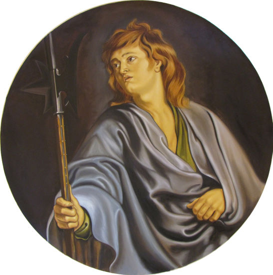 San Judas Tadeo Oil Canvas Figure Painting