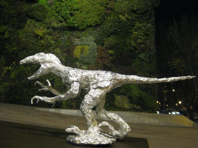 velociraptor de aluminio Metal Figurative