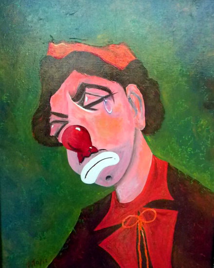 el llanto del payaso Acrílico Lienzo Retrato