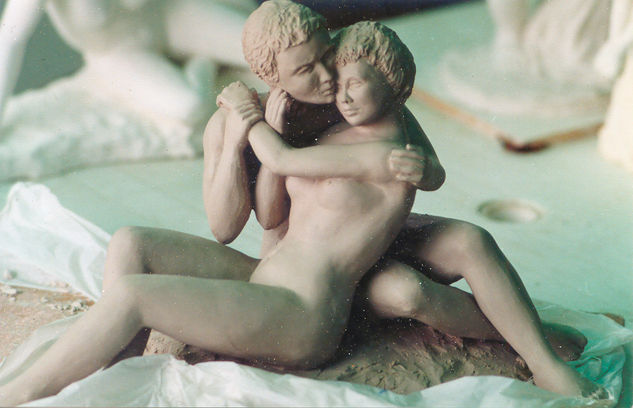 Pareja desnudos Pottery Figurative