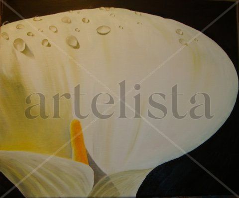 lliri Oil Textile Floral Painting