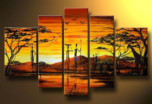 PAISAJE AFRICANO Oil Canvas Landscaping