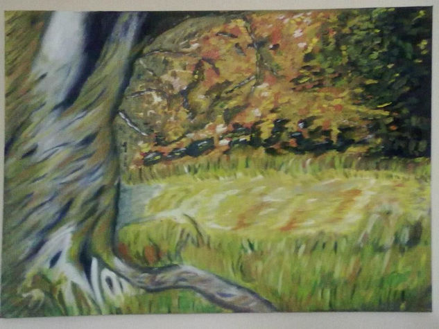 Mi arbol Oil Canvas Landscaping