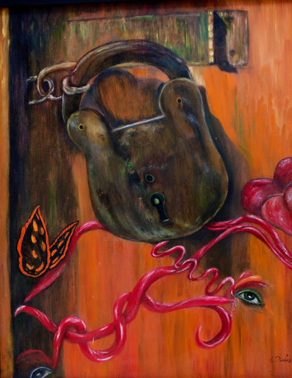 El Candado Del Amor Oil Panel Others