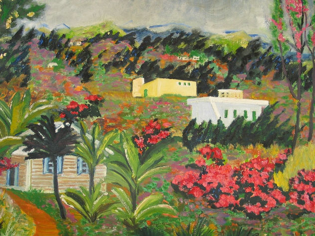 Petite France et Azalées Oil Canvas Landscaping