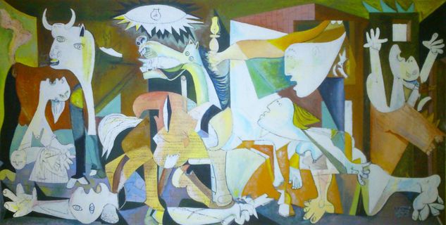 Guernica en Color Oil Canvas Figure Painting