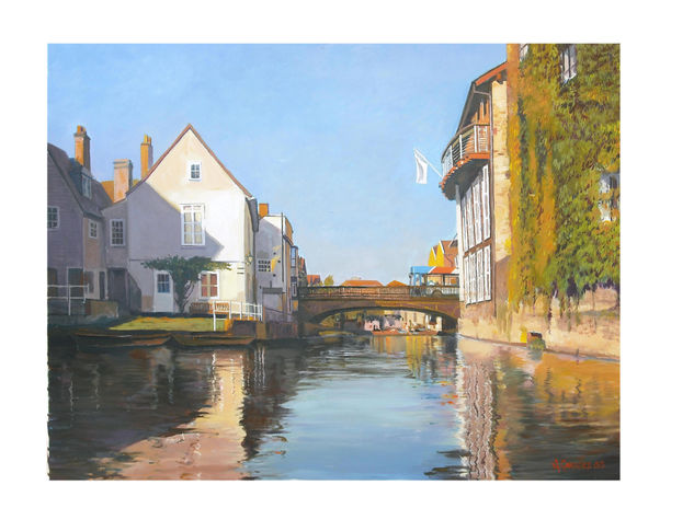 paseo por cambridge Oil Canvas Landscaping