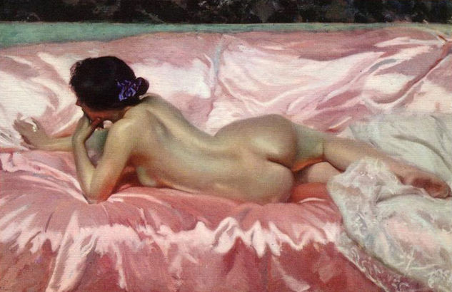 Desnudo de mujer Óleo Lienzo Desnudos