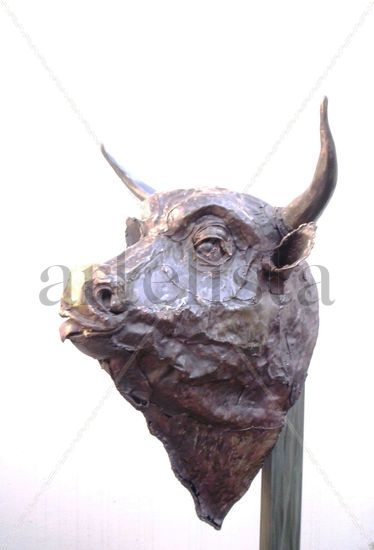 cabeza de toro Metal Figurative