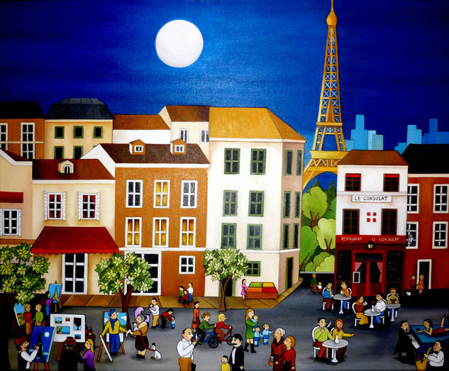 Ciudad del amor: París Oil Canvas Landscaping