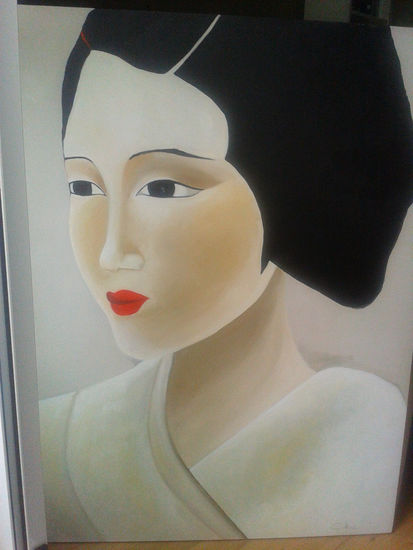 Geisha Oil Canvas Portrait