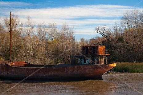 Barco en el delta