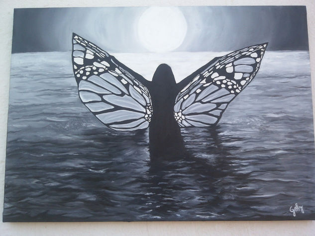 mariposa Oil Canvas Figure Painting