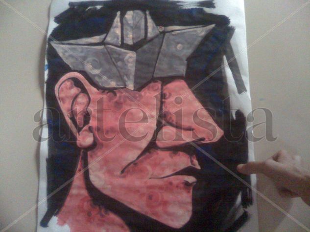 BOCETO PARA EL HURACAN Acrylic Paper Figure Painting