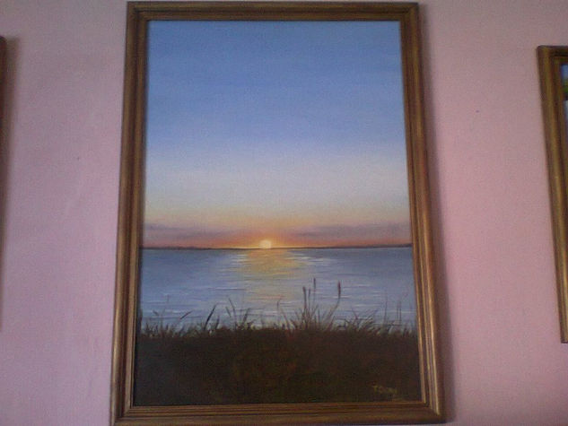 ATARDECER Oil Canvas Marine Painting