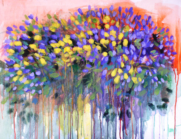 PRIMAVERA n.1 Acrylic Canvas Floral Painting