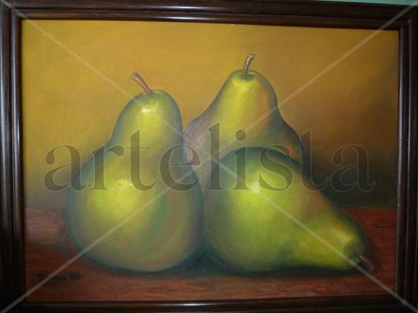 Bodegón de peras Oil Canvas Still Life Paintings