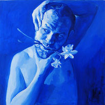 Self portrait in blue