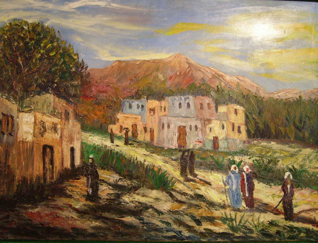 El paseo vespertino Oil Canvas Landscaping