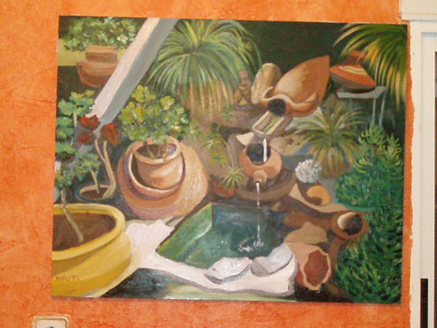 los jardines de Saradan Oil Canvas Landscaping