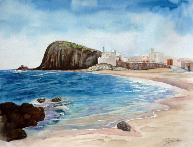 Vida junto al mar Watercolour Paper Marine Painting