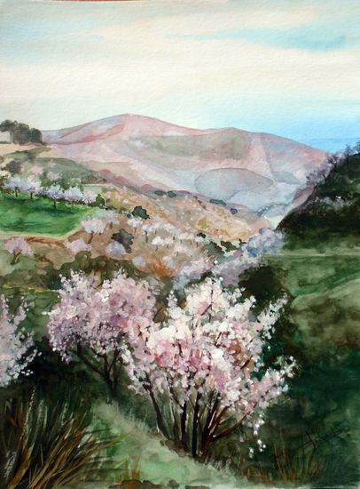 Hacia la costa de Granada(vendida) Watercolour Paper Landscaping