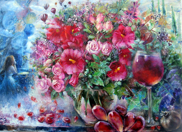 floral Oil Canvas Still Life Paintings