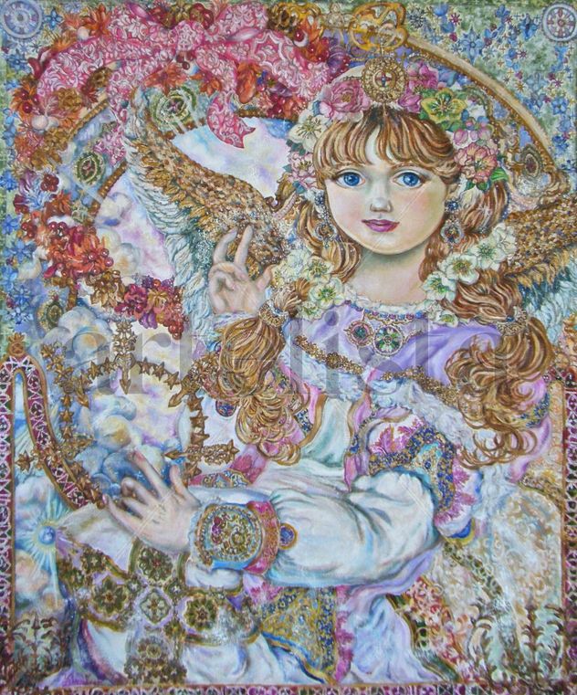 Yumi Sugai.The angel of the pink Christmas rose.