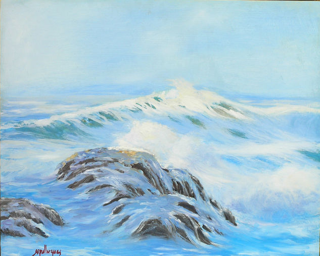 Contra las rocas Oil Panel Marine Painting