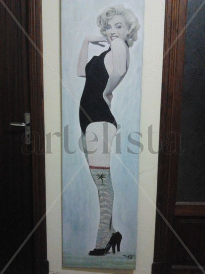 MONROE FANTASY COLOUR Media Mixta Lienzo Figura