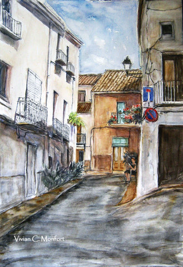 Agres II Acuarela Papel Paisaje