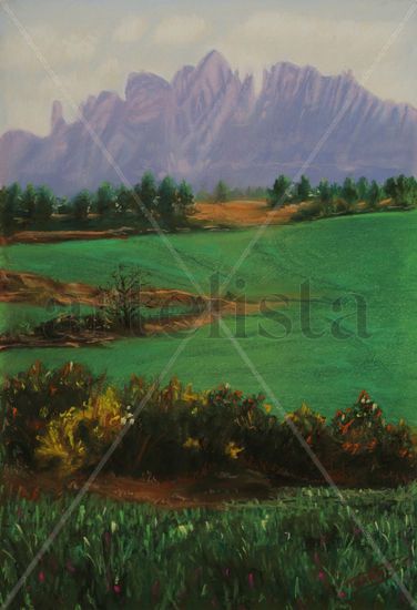 Muntanya de Montserrat Pastel Card Landscaping