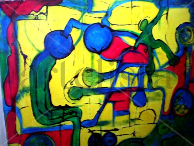 Lobotomo despejando realidad Mixed media Canvas Others