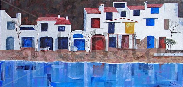 Cala s'Alguer Acrylic Canvas Marine Painting