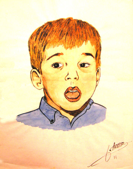 Julián Watercolour Card Portrait