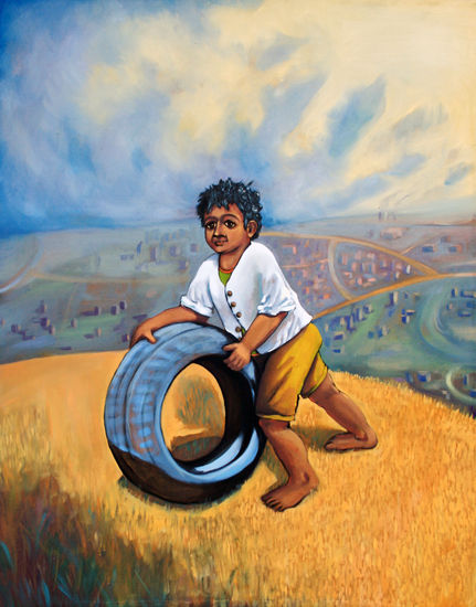 niño fate Oil Canvas Figure Painting