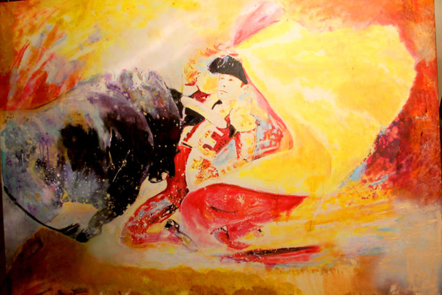 Matador Amaya Mixed media Canvas Figure Painting