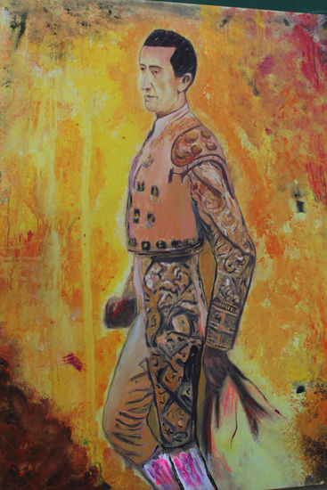 Manolete Matador Mixed media Canvas Figure Painting